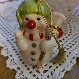 LENOX Snowman ornament with light